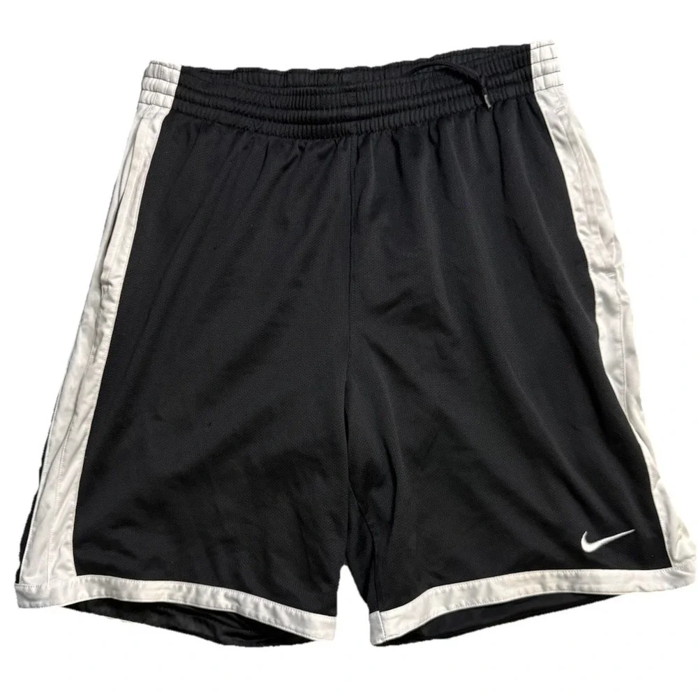 Nike Mens Shorts Size‎ Large Black Athletic Basketball Elastic Waist